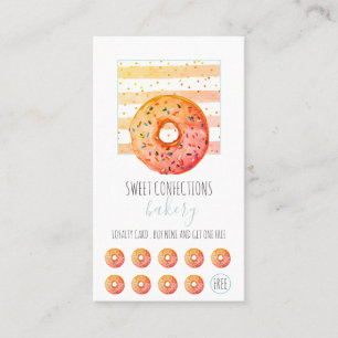 Tarjeta De Fidelización Bakery Baker Donut Pastry Chef