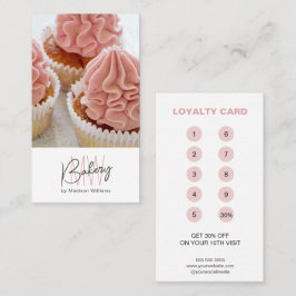 Tarjeta De Fidelización Bakery Monogram Logo Professional Business 