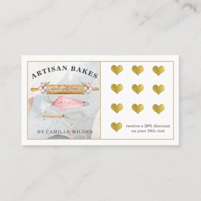 Tarjeta De Fidelización Bakery Pastry Chef Baker Loyalty Card (Anverso)