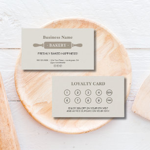 Tarjeta De Fidelización Bakery Rolling Pin Business Reward
