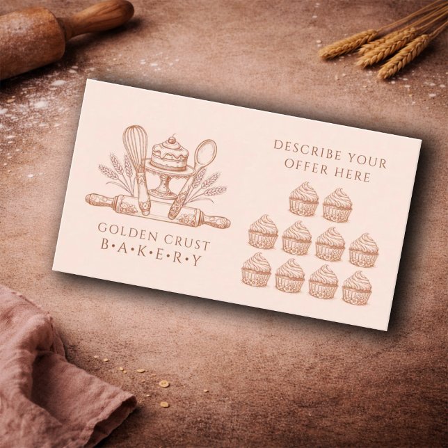 Tarjeta De Fidelización Baking Utensils Baker Bakery  (Subido por el creador)