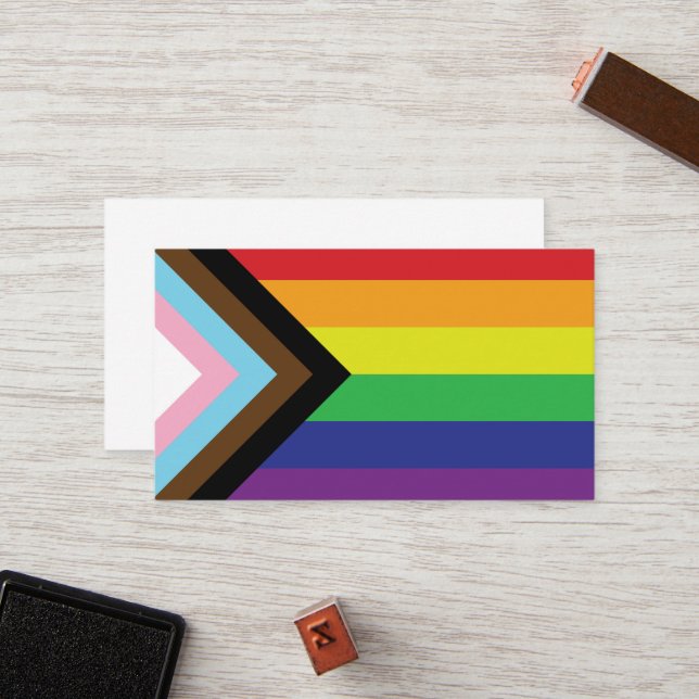 Tarjeta De Fidelización Bandera progresista LGBTQIA (Anverso/Reverso In Situ)