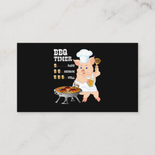 Tarjeta De Fidelización Barbacoa BBQ Timer Pig Grill Barbecue Beer Lover