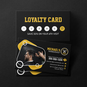 Tarjeta De Fidelización Barbería de moda Estilismo de cabello Tienda de ba