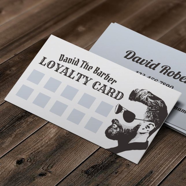 Tarjeta De Fidelización Barbershop Man Fashion Master Barber Loyalty (Subido por el creador)