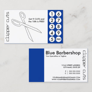 Tarjeta De Fidelización barbershop out punch cards