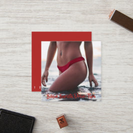 Tarjeta De Fidelización Barista Belly bikini Café en ruta horizontal