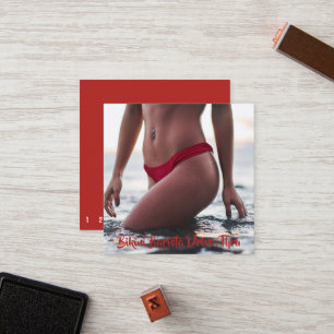 Tarjeta De Fidelización Barista Belly bikini Café en ruta horizontal