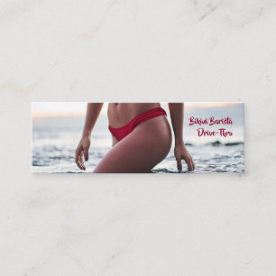 Tarjeta De Fidelización Barista Belly bikini Café en ruta horizontal