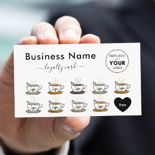 Tarjeta De Fidelización Bebida de la Copa del Café de color lindo Añade tu