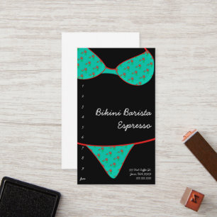 Tarjeta De Fidelización Bikini Barista Espresso Drive-Thru Black