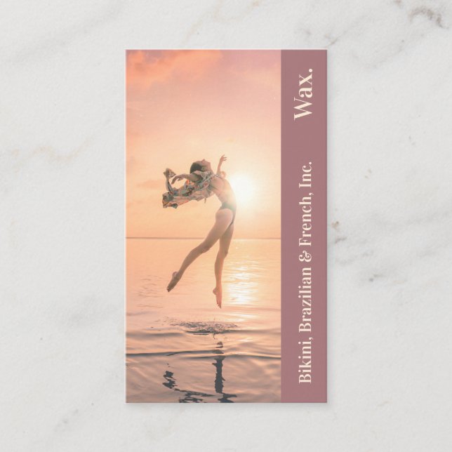 Tarjeta De Fidelización Bikini Brasileño Wax Photo Jump Punchcard (Anverso)