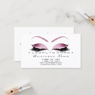 Tarjeta De Fidelización Blanco Waxi del rosa de los latigazos del salón d