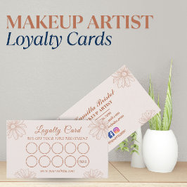 Tarjeta De Fidelización Blush Pink Loyalty Card for Salon & Beauty Artists