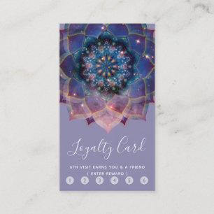 Tarjeta De Fidelización Boho Nebula Bloom Diseño de Mandala
