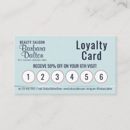 Tarjeta De Fidelización Bokeh azul simple y elegante