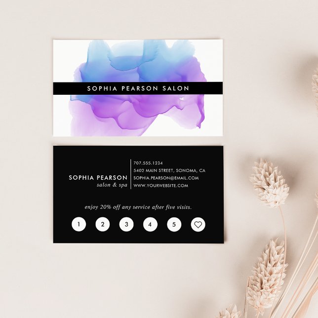 Tarjeta De Fidelización Bolsa de color índigo moderno (Subido por el creador)