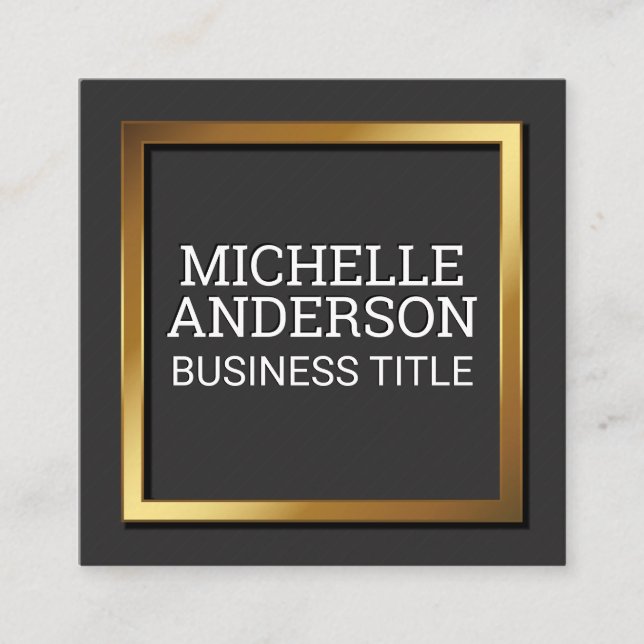 Tarjeta De Fidelización Borde metálico de oro (Anverso)