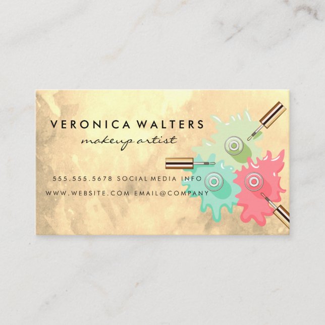 Tarjeta De Fidelización Botellas polacas de Nail Derramadas | Belleza (Anverso)