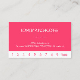 Tarjeta De Fidelización Bright Pink Punch Loyalty Coffee Card