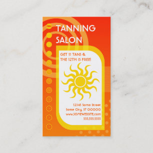 Tarjeta De Fidelización bronceado salon loyalty sunrise