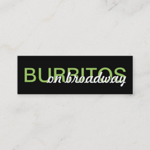 Tarjeta De Fidelización burritos con ubicación en personalizable