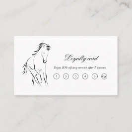 Tarjeta De Fidelización Caballo en ejecución de color negro