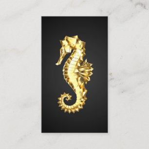 Tarjeta De Fidelización Caballo marino polígono de oro
