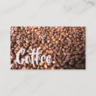 Tarjeta De Fidelización Café brillante frijol simple doble punzón