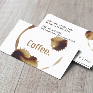 Tarjeta De Fidelización Café Cafetería Stains Loyalty Punch
