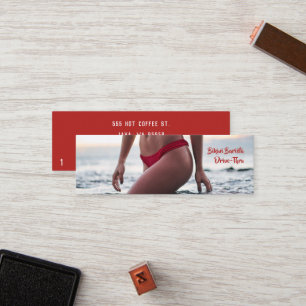 Tarjeta De Fidelización Café de Barista del Belly del bikini horizontal