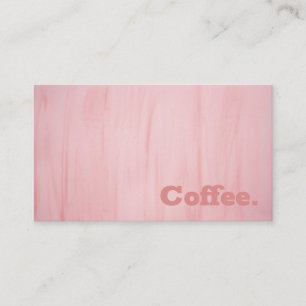 Tarjeta De Fidelización Café Mínimo Rosa Simple Estilo R