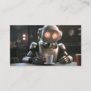 Tarjeta De Fidelización café robot que bebe