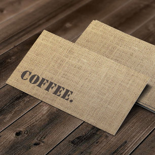 Tarjeta De Fidelización Café Rústico Burlap Lealty Punch