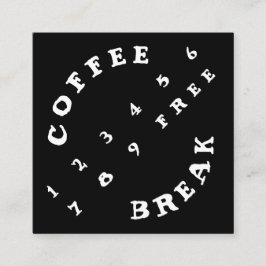 Tarjeta De Fidelización Café simple anguloso de la lealtad de 2 números de