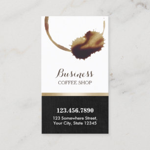 Tarjeta De Fidelización Café Stains Classy Coffee Shop Loyalty Punch