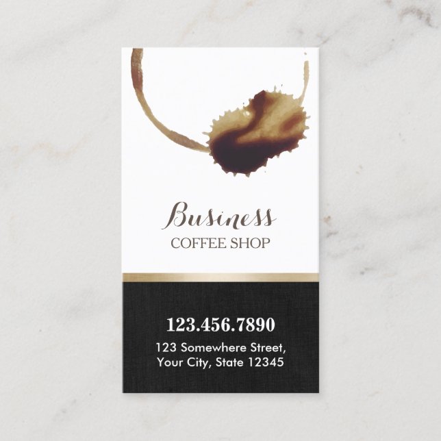 Tarjeta De Fidelización Café Stains Classy Coffee Shop Loyalty Punch (Anverso)