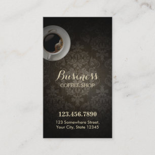 Tarjeta De Fidelización Café Vintage Damask Loyalty Punch