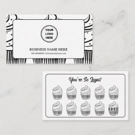 Tarjeta De Fidelización Cafetería Cupcakes Punto de Recompensa