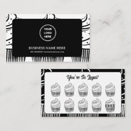 Tarjeta De Fidelización Cafetería Cupcakes Punto de Recompensa