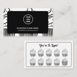 Tarjeta De Fidelización Cafetería Cupcakes Punto de Recompensa