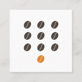Tarjeta De Fidelización Cafetería moderna de color marrón oscuro y Naranja