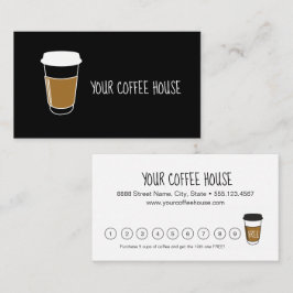 Tarjeta De Fidelización Cafetería personalizable Café Cafetería