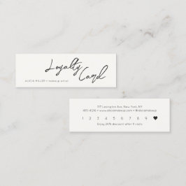 Tarjeta De Fidelización Cálculo mínimo de negocio manuscrito