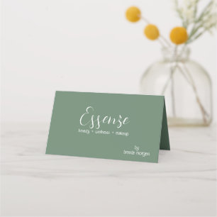 Tarjeta De Fidelización Caligrafía blanca en una carta de fidelidad verde