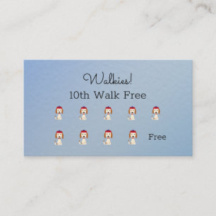 Tarjeta De Fidelización Caminata de perro/Tarjeta de fidelidad de Grooming