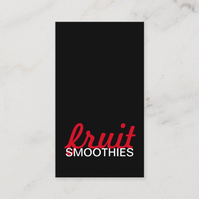 Tarjeta De Fidelización carta de punzonado para suavizadores de fruta (Anverso)