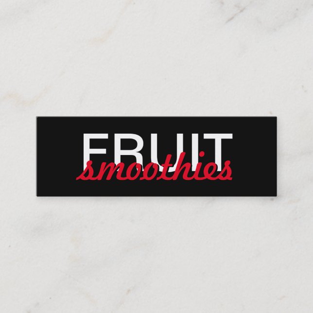 Tarjeta De Fidelización carta de punzonado para suavizadores de fruta (Anverso)