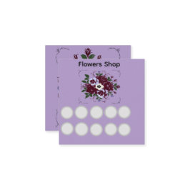 Tarjeta De Fidelización Carte de Fidélité Simple Fleuriste - Botanique