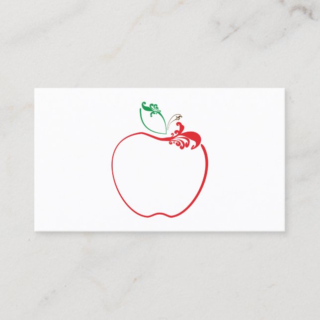 Tarjeta De Fidelización cartón de manzana con sabor (Anverso)